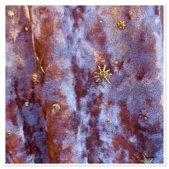 JNSQ Crushed Velvet Dress Pink Gold Size 6 - Picture 5 of 13